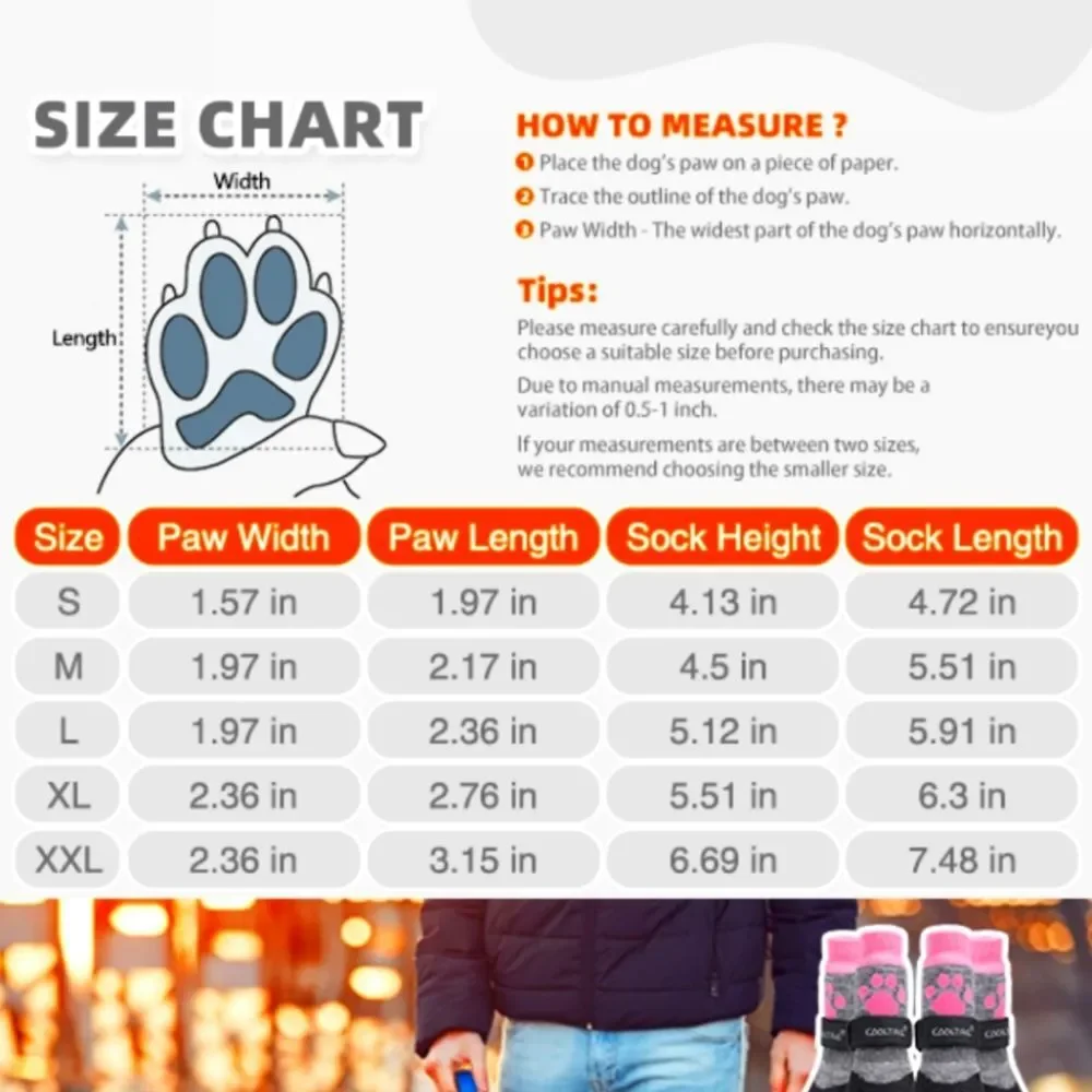 Pink & Gray Anti-slip Dog Socks & Paw Stickers Bundle XS/S